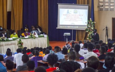 Speaking at the Minister’s visit at University of Buea on Making Good Use of Social Media and Technology