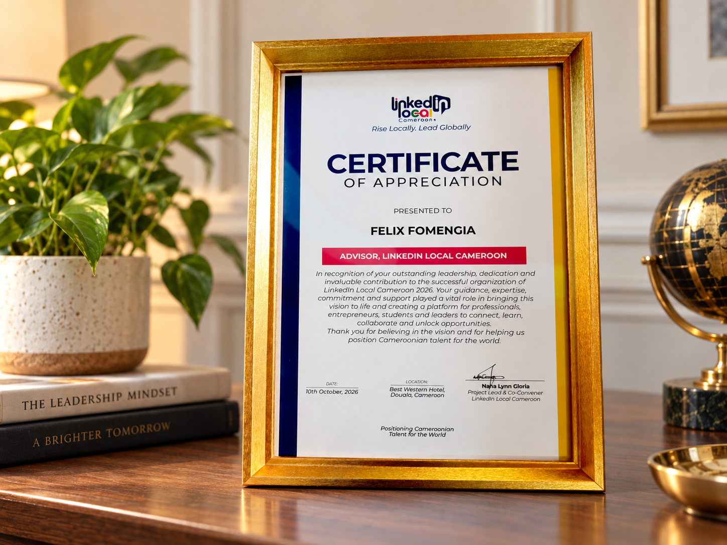 Advisor Recognition – LinkedIn Local Cameroon 2026
